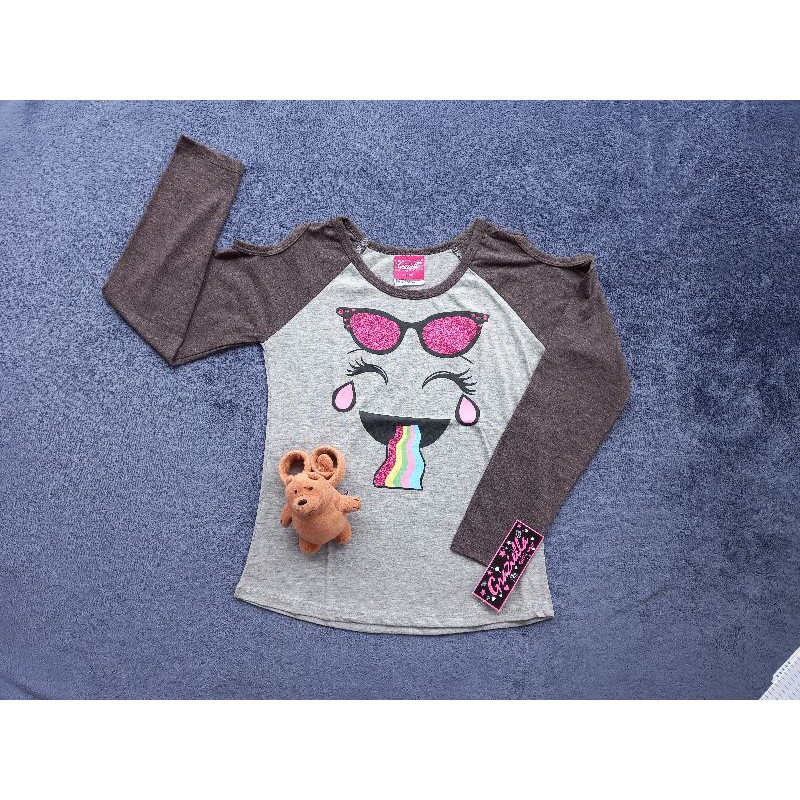 kaos anak perempuan lengan panjang Graziella