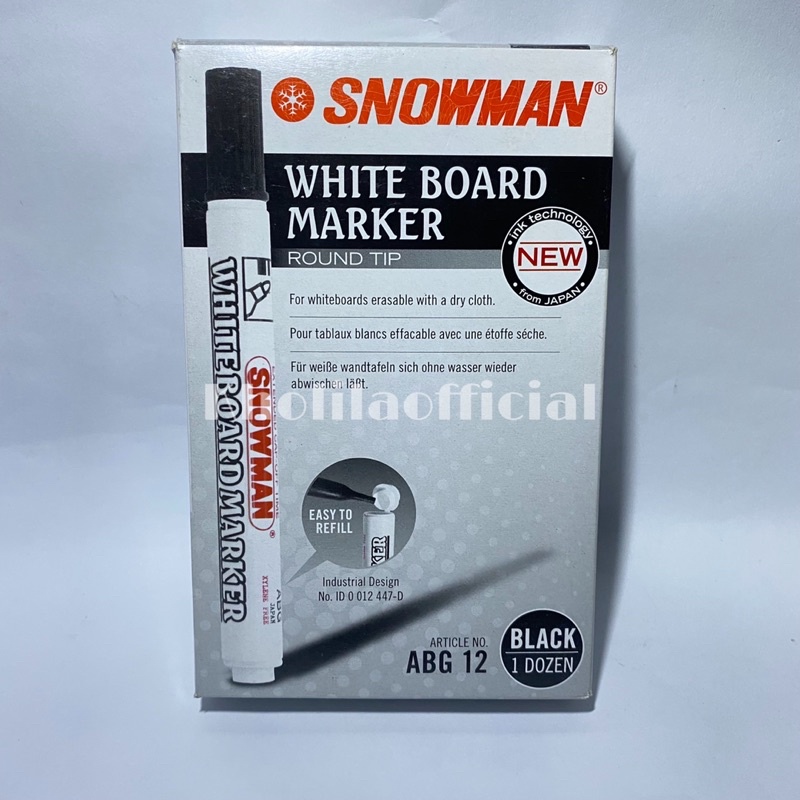 

SPIDOL SNOWMAN WHITE BOARD MARKER ABG 12