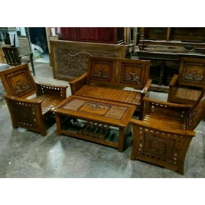 Jual Kursi Tamu Minimalis Kayu Jati Murah | Shopee Indonesia