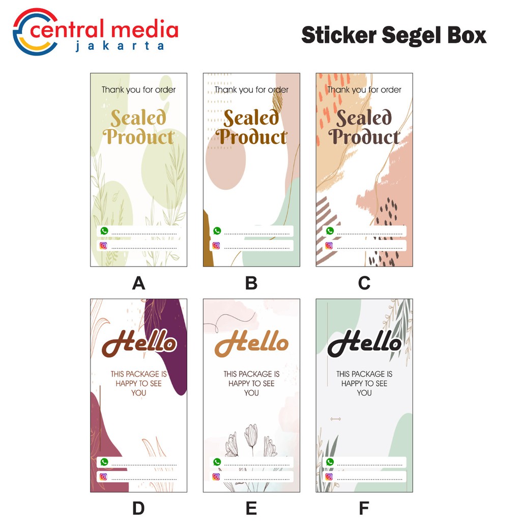 

Cetak Sticker Segel Box Minimum 100 Pcs Stiker Seal Dus Online Shop Label Kemasan Makanan Minuman
