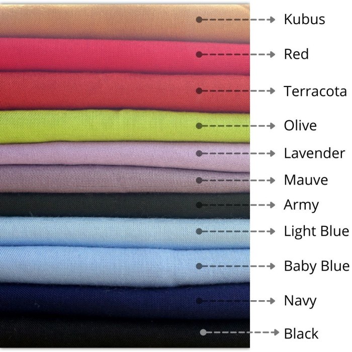 Kain Rayon Uniqlo / Kain Rayon Polos (Per 0,5 meter)
