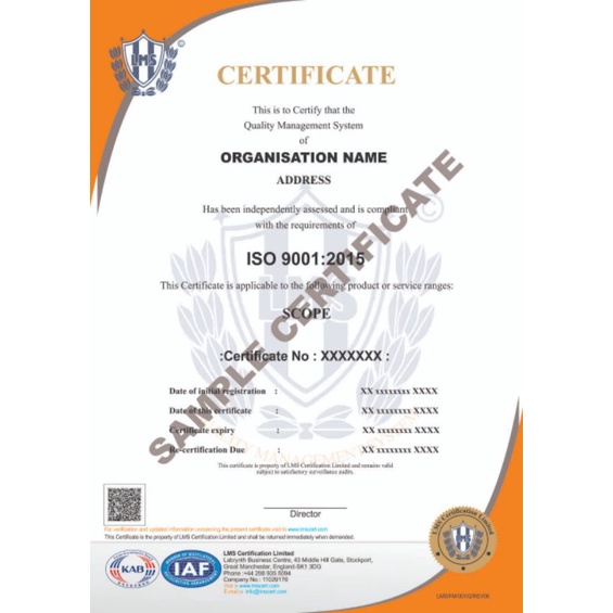 ISO 9001:2015 akreditas IAF KAB