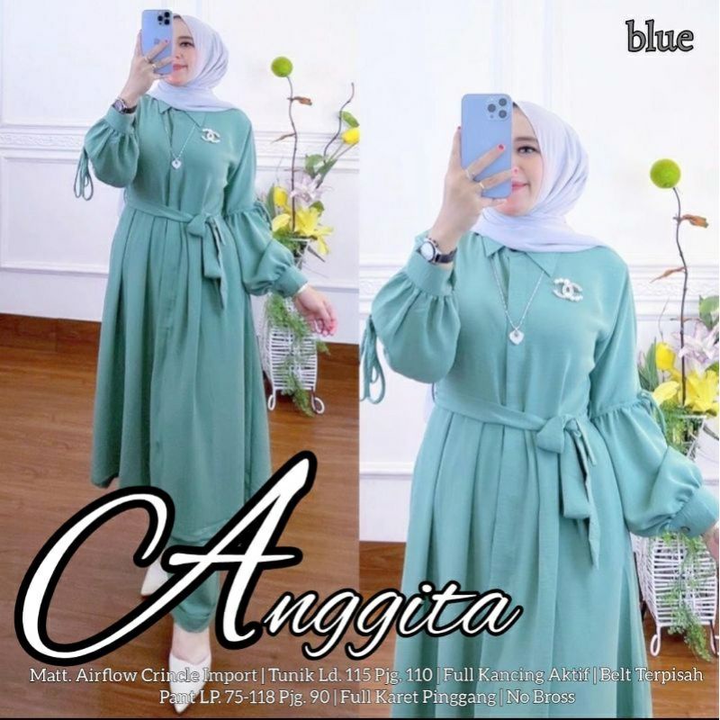 SETELAN LONG TUNIK POLOS BAHAN RAYON PREMIUM