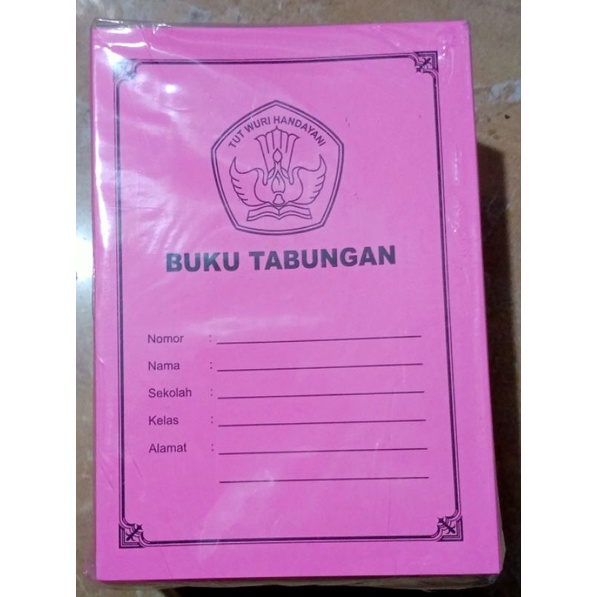 

Buku Tabungan dua warna pink dan biru