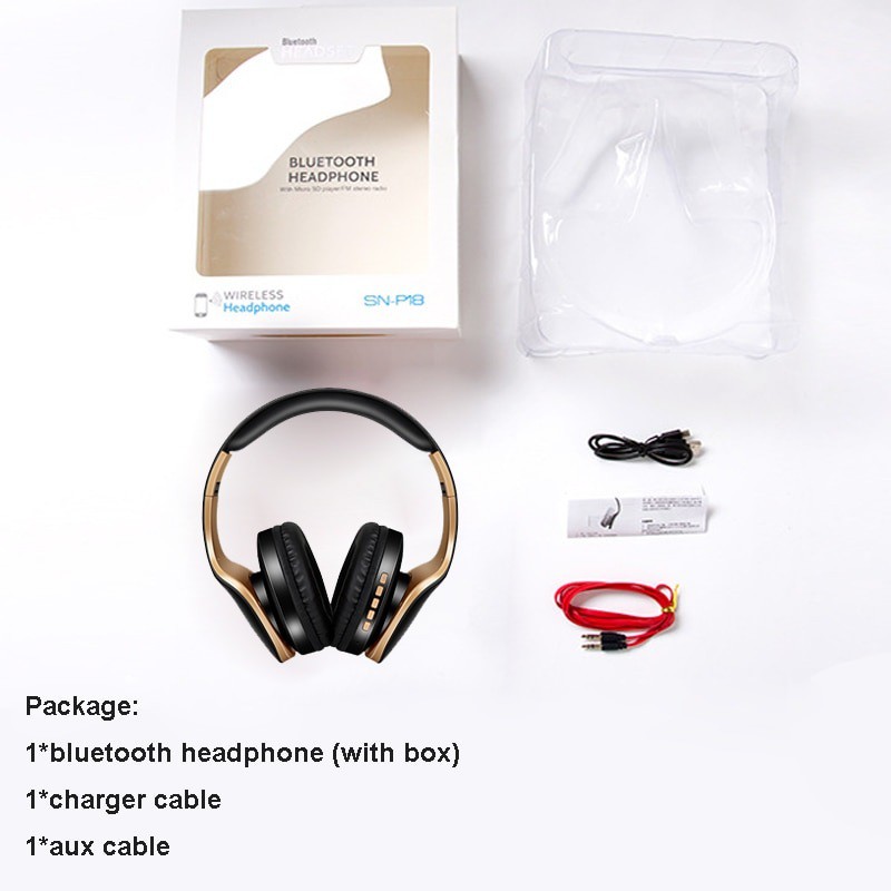 SN-P18 - Folding Wireless Bluetooth 4.2 Headphone with FM Radio