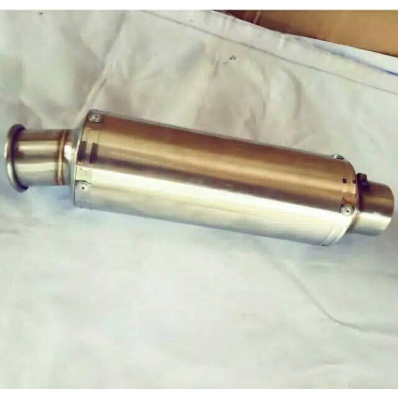 selencer knalpot polos oval bulat