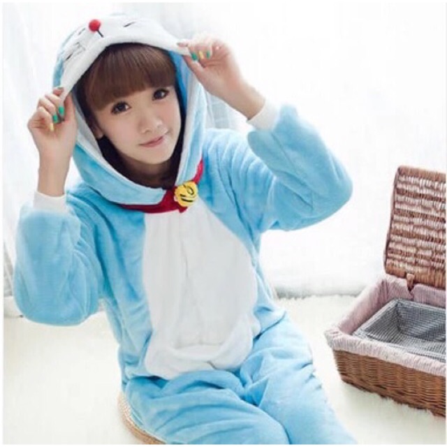 BAJU ONESIE DORAEMON PIYAMA KOSTUM PESTA