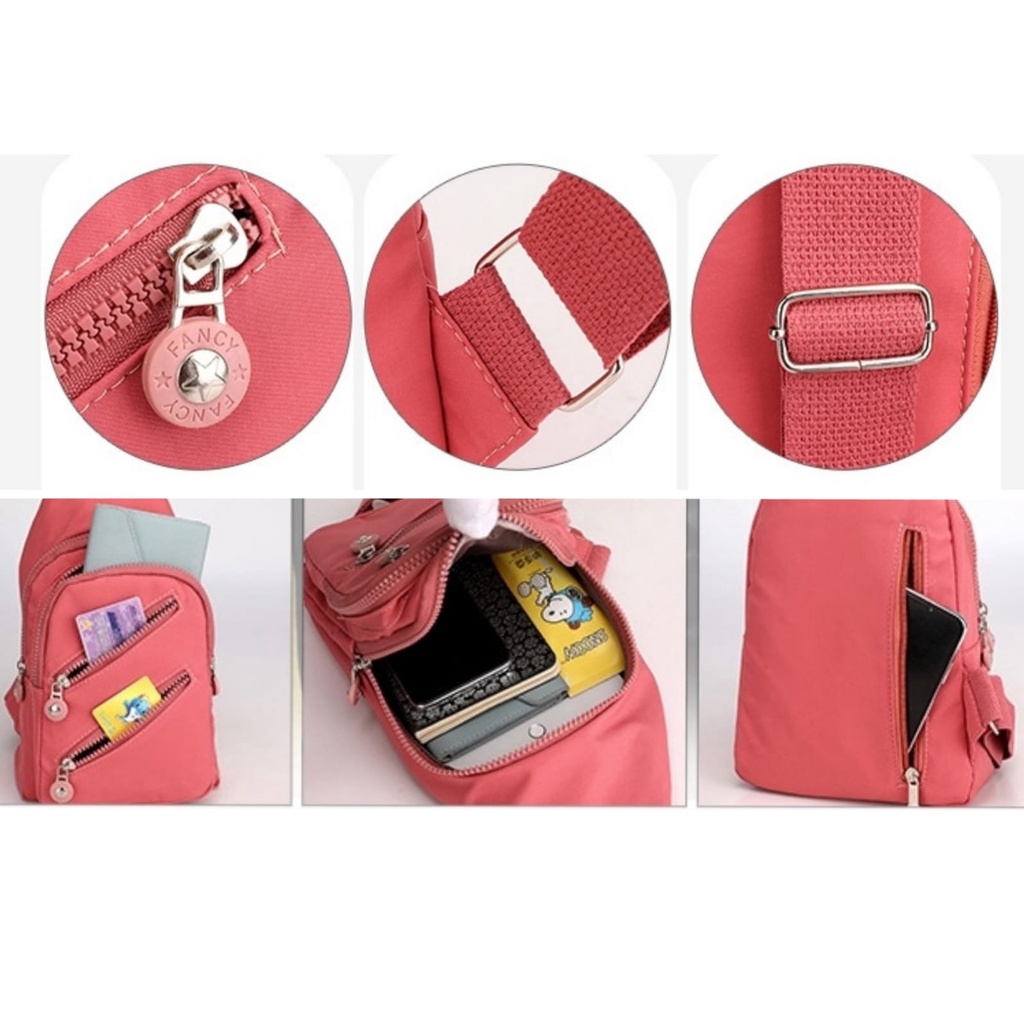 TAS SELEMPANG WANITA ANTI AIR TA527P3 PINK OREGON WAIST BAG CEWEK SLINGBAG DADA BAHU KEKINIAN REMAJA FASHION PUNGGUNG MURAH KOREA PREMIUM BATAM BRANDED SIMPLE CASUAL