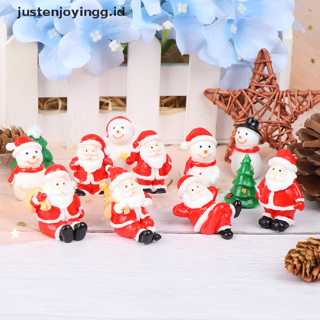 Miniatur Santa Claus Snowman Pohon Natal Untuk Dekorasi Taman