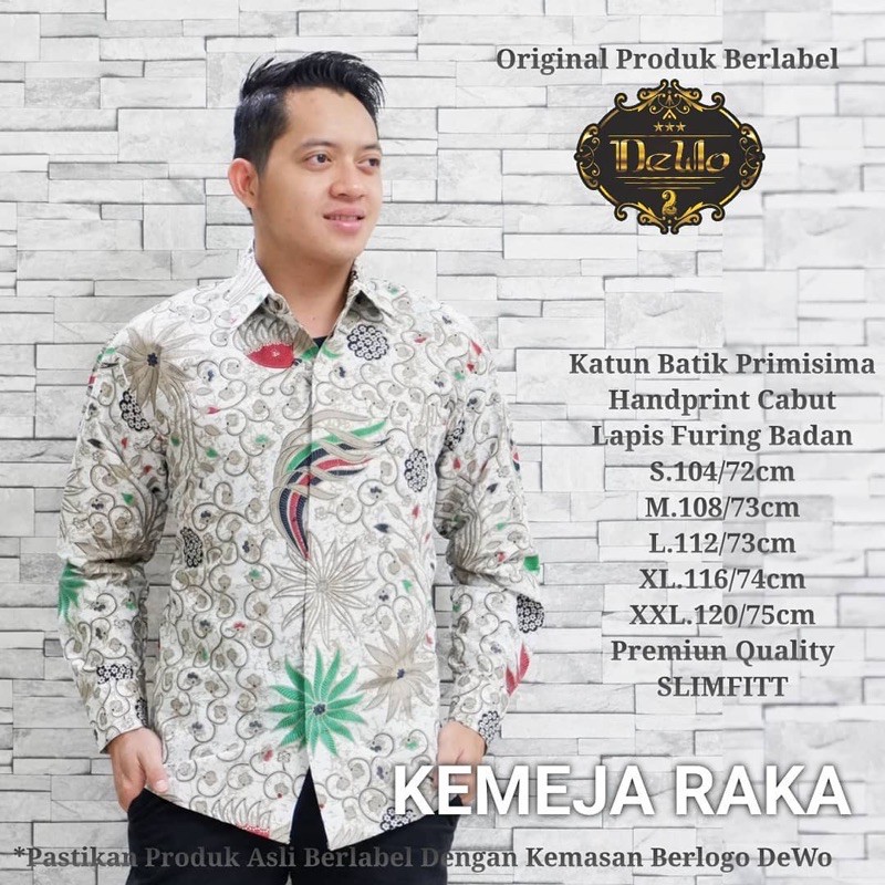 BATIK PRIA RAKA FULL FURING KATUN HALUS SIZE M-XXL HIGH QUALITY