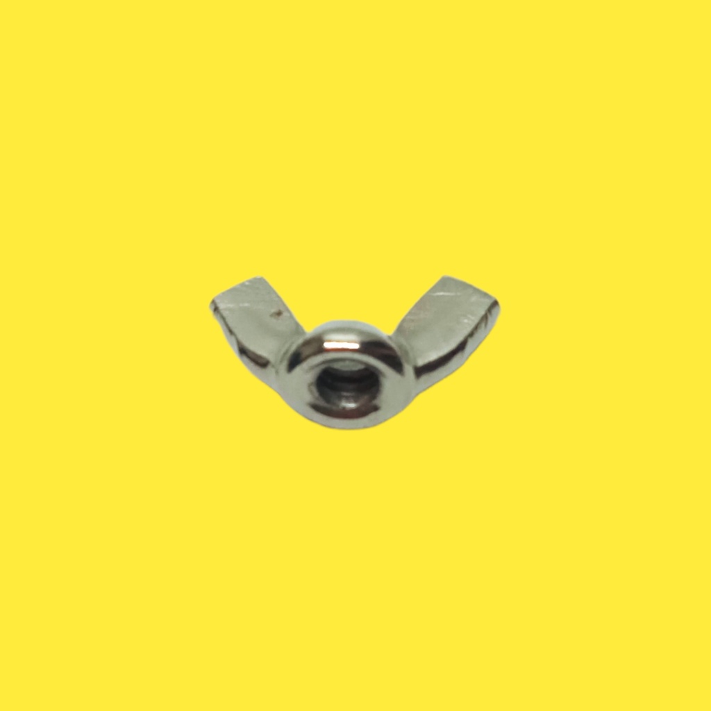 Mur kuping 1/4 Nikel  / Wing Nut 1/4 Nikel TERMURAH