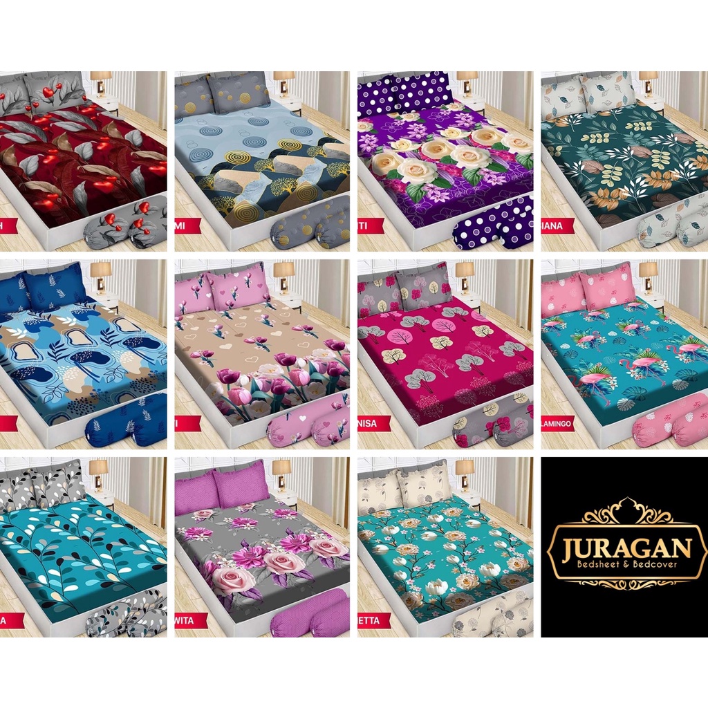 SPREI BONITA 140X200 / 145X200 / 150X200 QUEEN SIZE MOTIF BUNGA