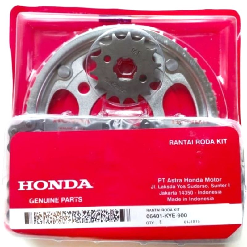 Gear Set Sepaket Rantai Megapro New Megapro monoshock KYE