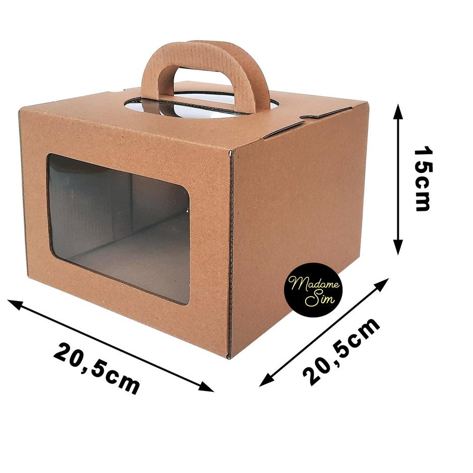 

Terjangkau - KOTAK KUE - CAKE BOX - DUS BOLU 20 x 20 x 15 CM - MS-T ISI 10 PCS