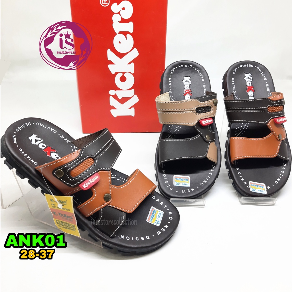 SANDAL ANAK COWOK KICKERS TERBARU KODE ANK01 SIZE 28-37 MURAH GROSIR