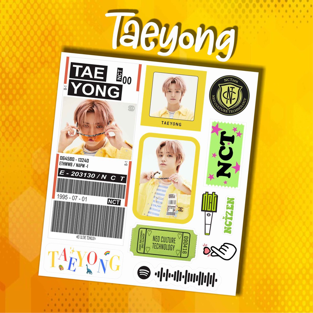 [MIN PEMBELIAN 15RB] Stiker Aesthetic barcode NCT (READY STOK)