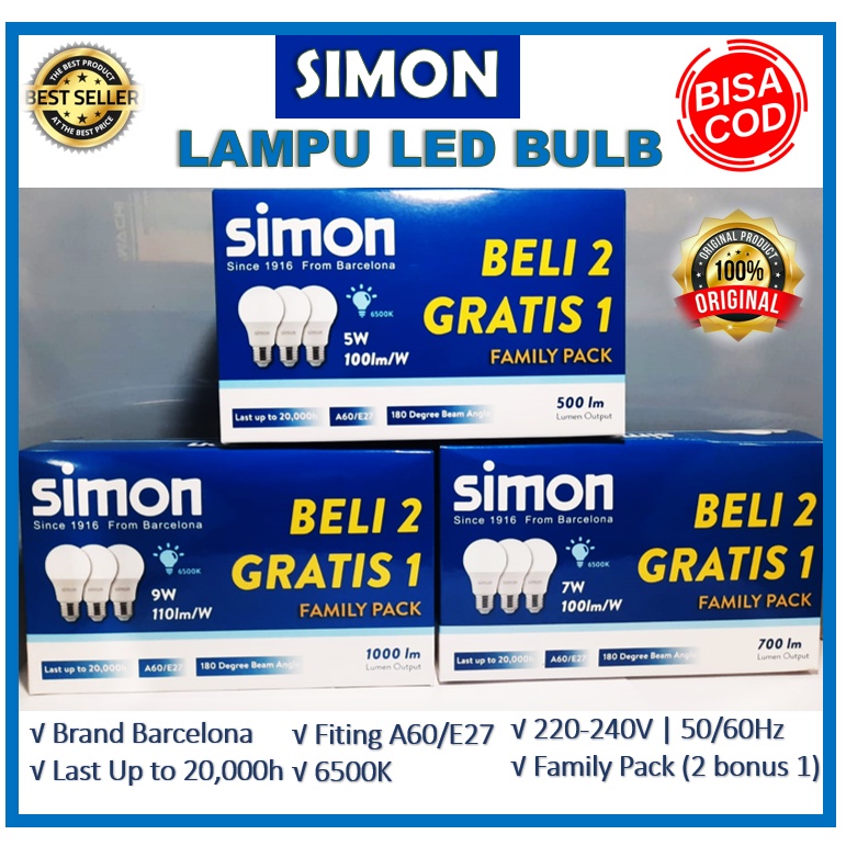 Lampu Led Simon Family Pack