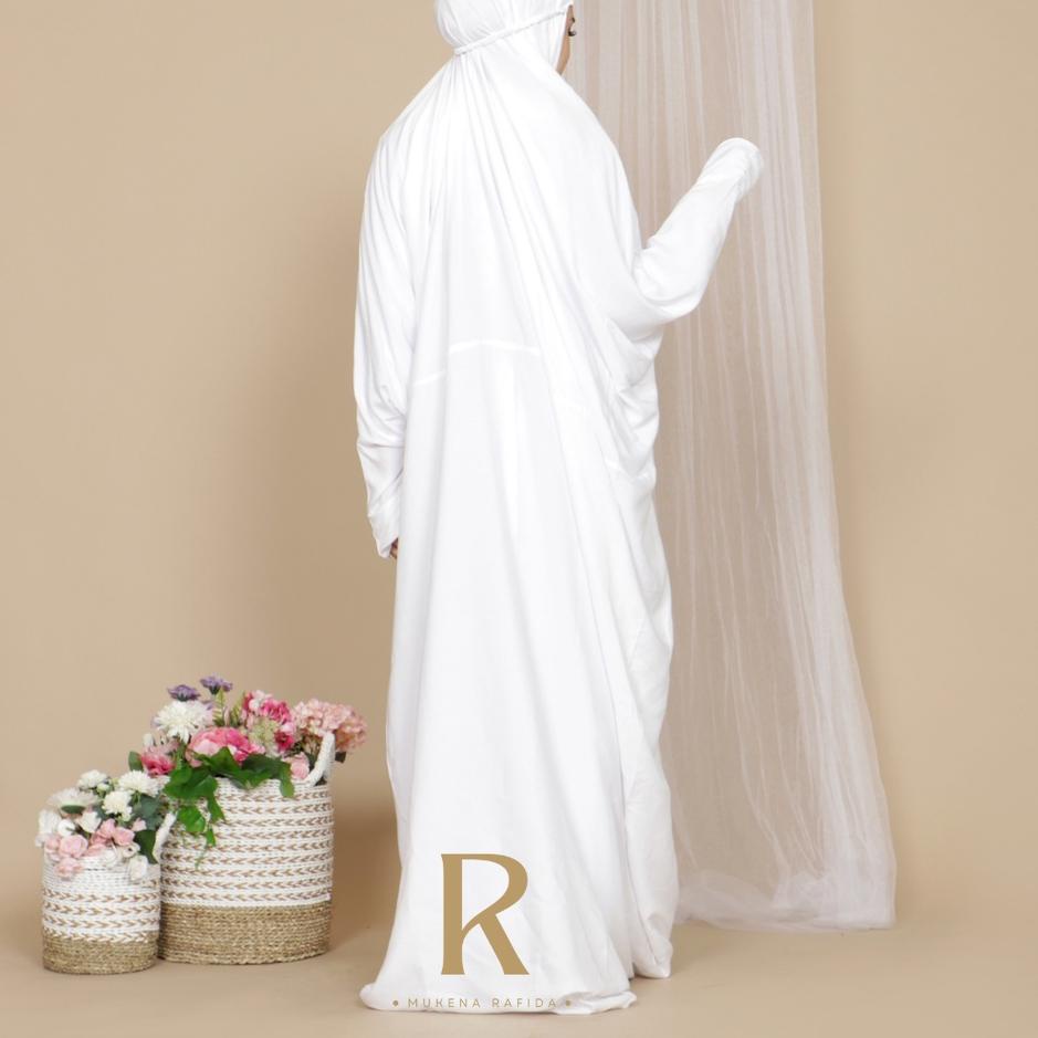 Mukena Langsungan Dewasa Bahan Rayon | Mukena Terusan Jadul Putih Polos Mukena Bali Dingin [XAF.26Au