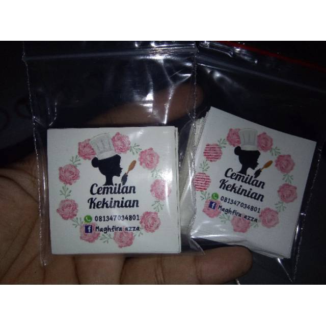 

Stiker produk/event acara/olshop (non waterproof)