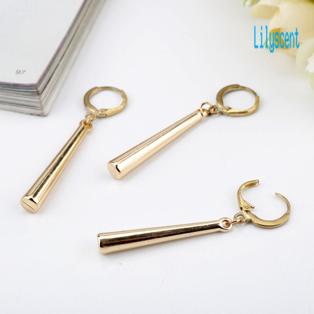 Ls Anting Kait Gantung Bahan Alloy Warna Polos Tahan Lama Untuk Wanita