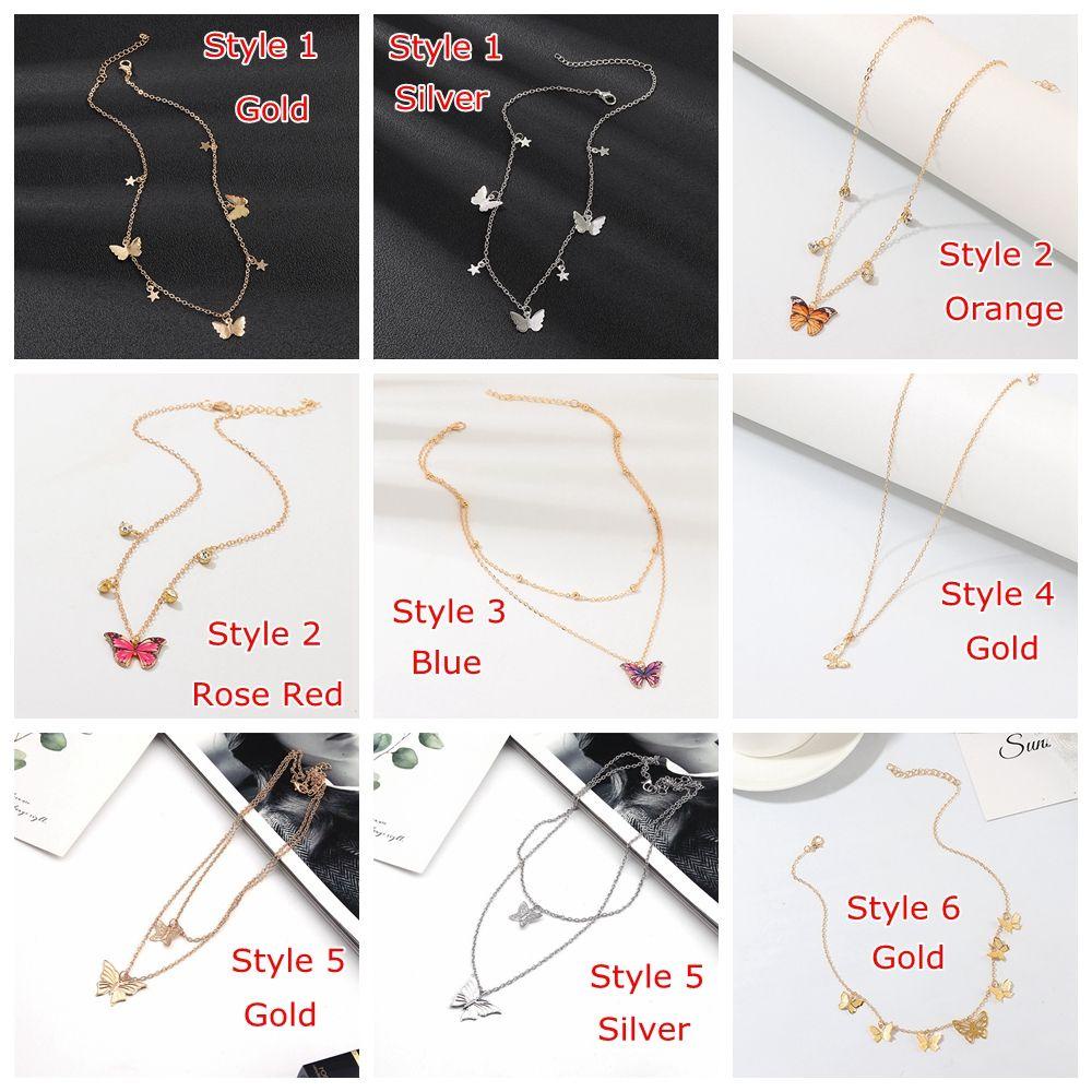 Lily Kalung Hewan Wanita Perhiasan Aksesoris Warna Emas Perak Liontin Choker