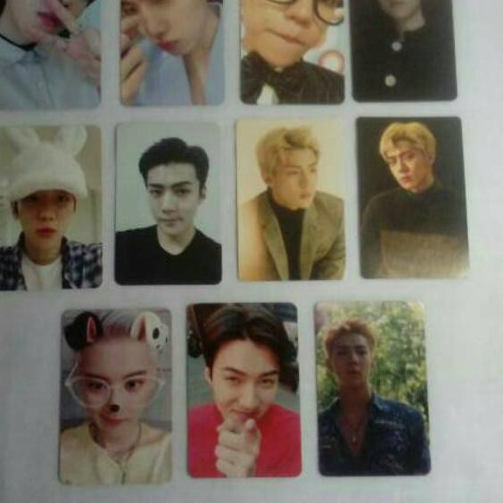 【SHOPEE 2.2】g-255 [Official] PC Photocard EXO Baekhyun Sehun Kai Album | For Life Loveshot DMUMT Kok