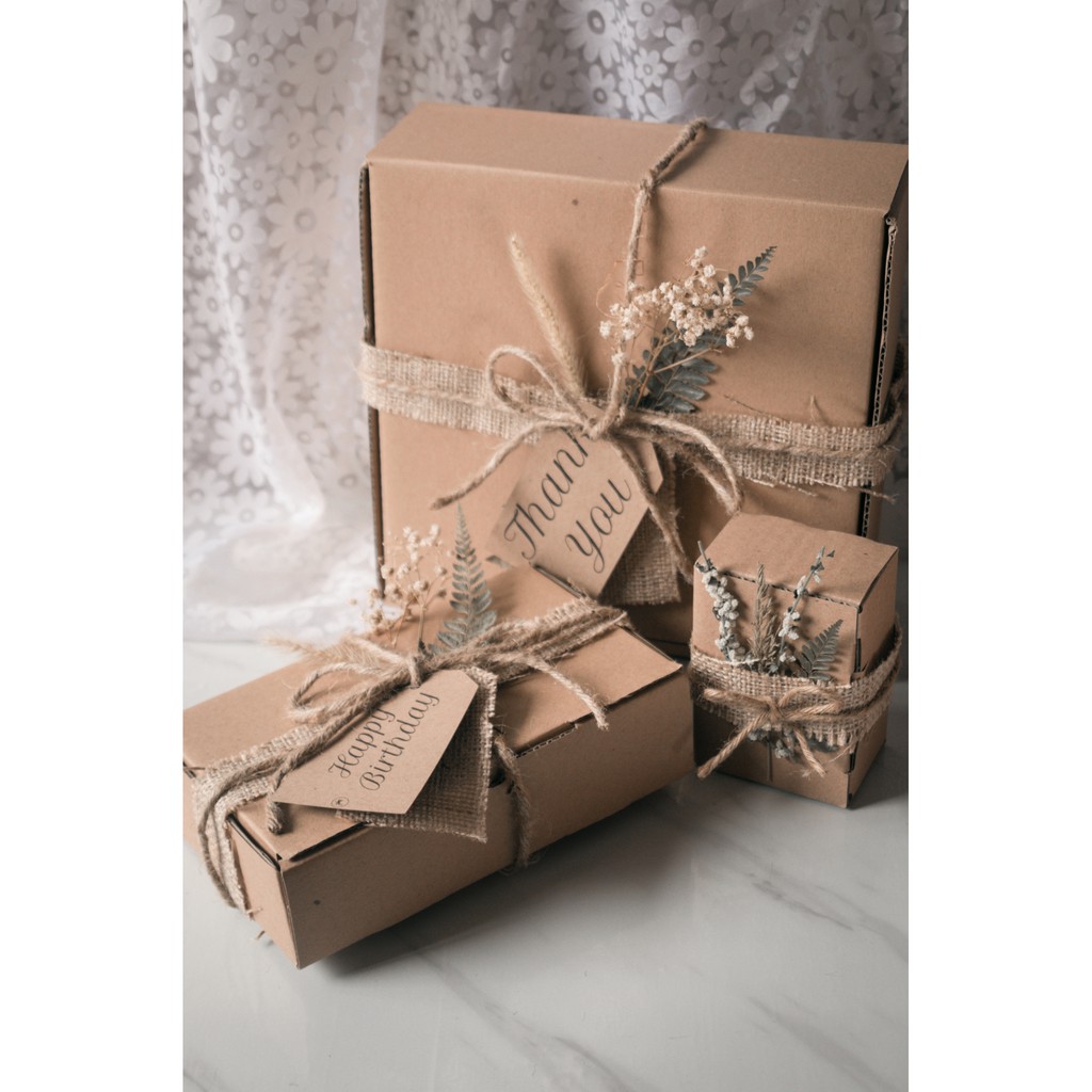 DIY Gift Packaging Kotak  Kado  Hadiah  Rustic Aesthetic 