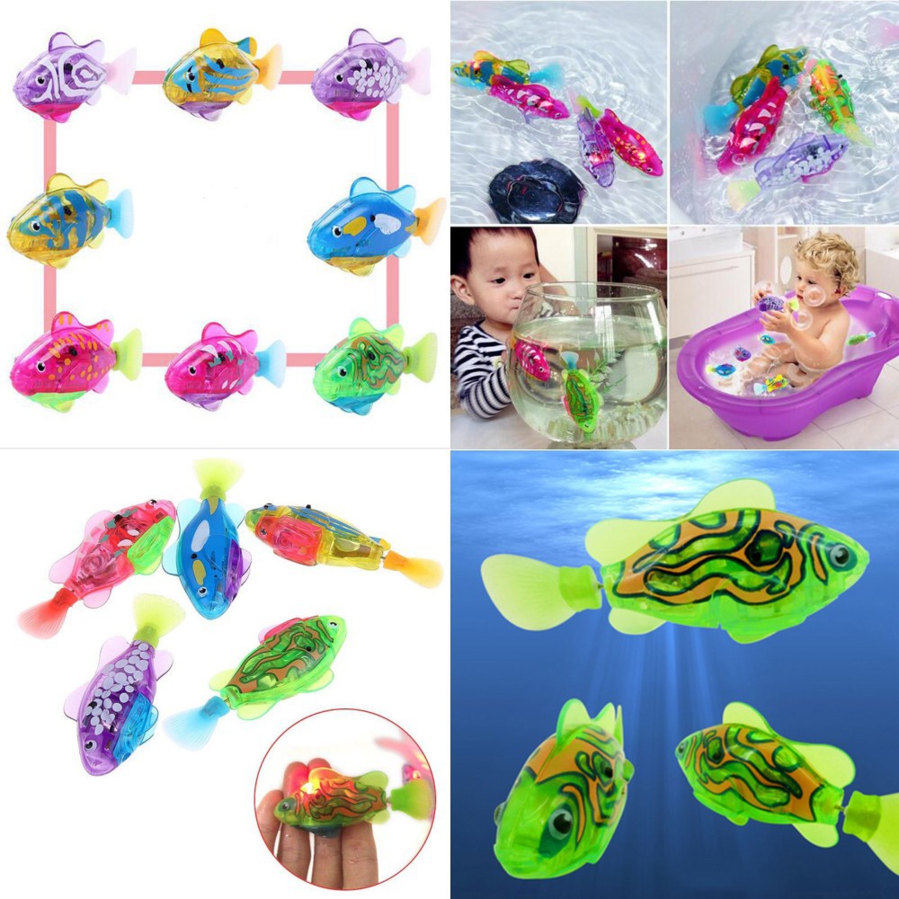 Robot Ikan Berenang otomatis mirip Mainan Ikan Elektrik Fish Tank 1 PCS 8823-2 Multi-Color Gs8