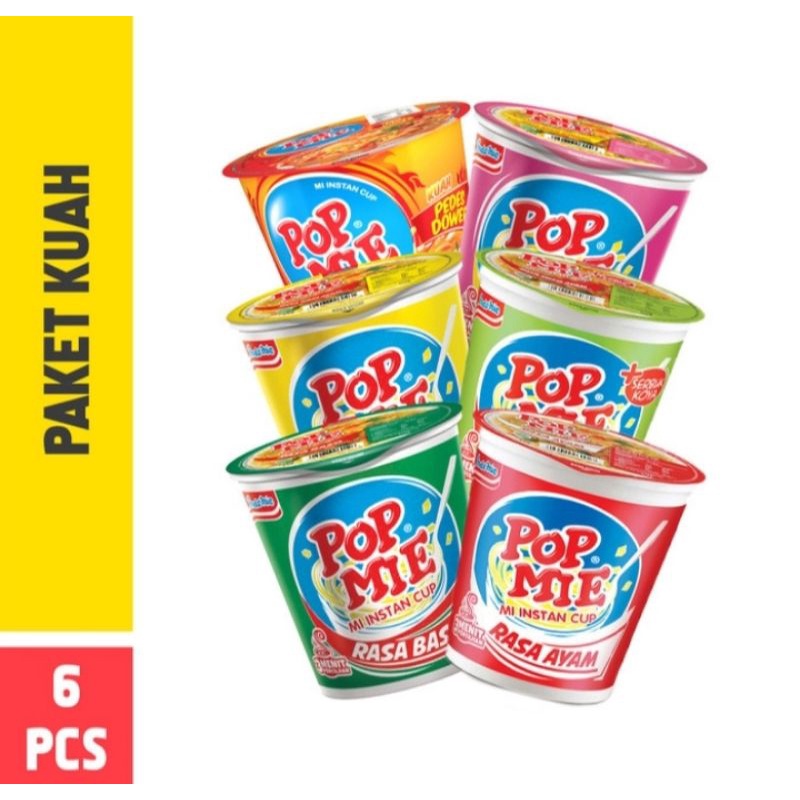 

pop mie aneka rasa paket 6 cup