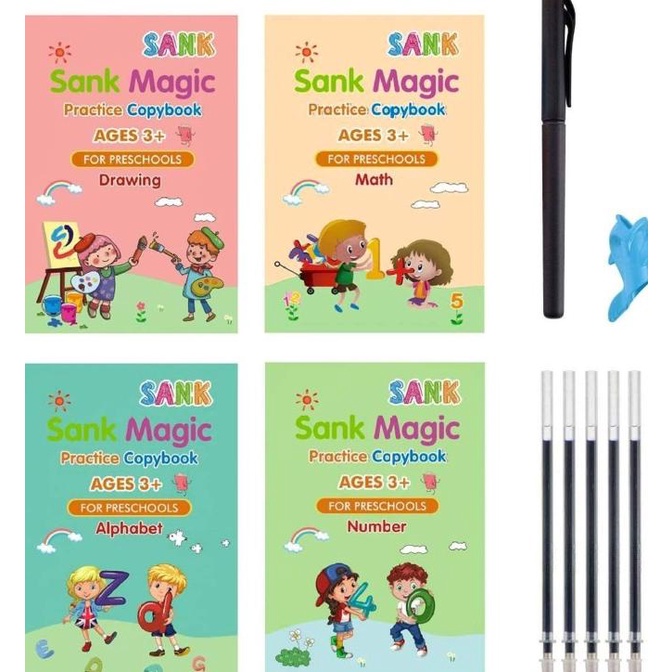 

SANKMAGIC-Buku Latihan Menulis Tracing untuk anak umur 3+ - Isi 4 buku