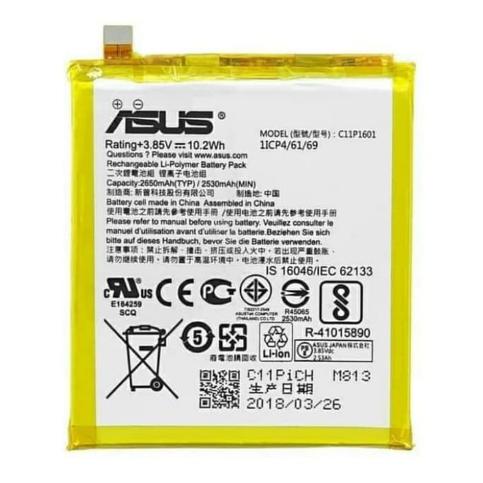 Baterai Asus Zenfone 3 5.2 ZE520KL Zenfone Battery Original 100%