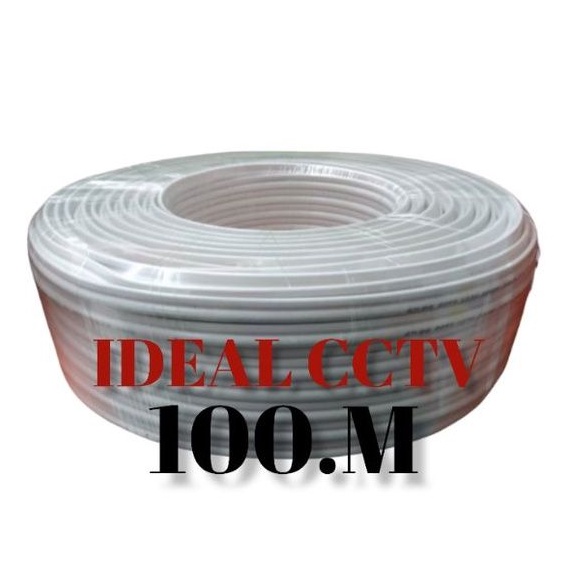 kabel cctv 100m+power rg59 bisa buat indoor maupun outdoor