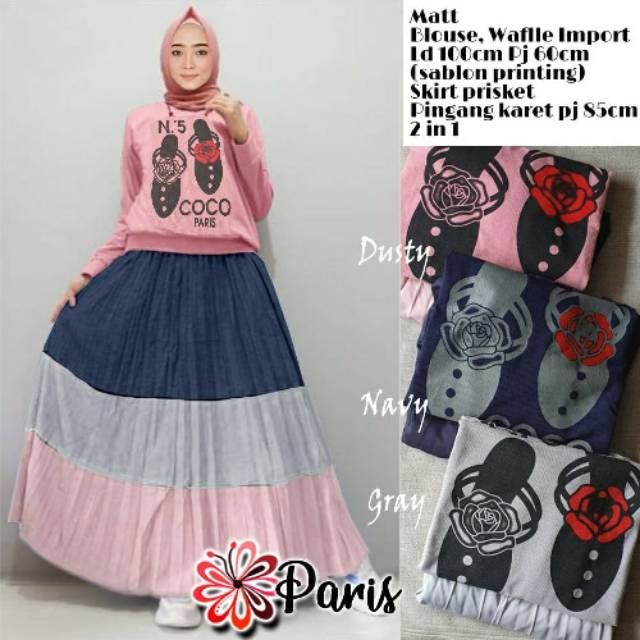 Set coco paris/setelan coco paris modern