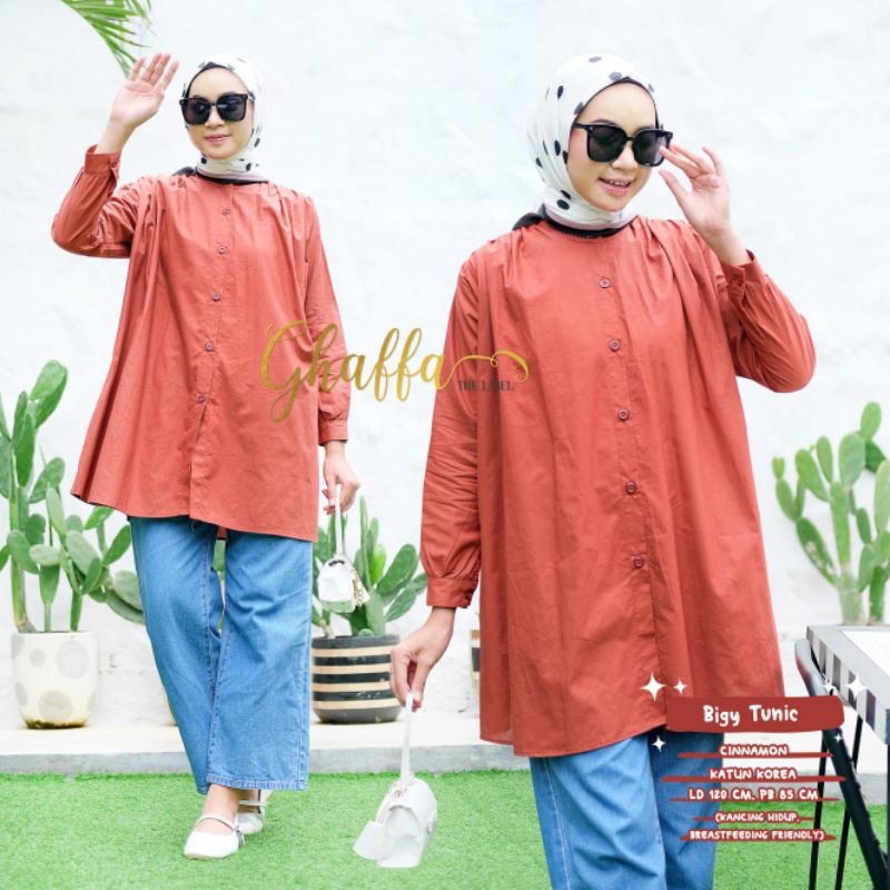 TUNIK POLOS LD JUMBO / Biggy tunik by ghaffa the label / bigy tunik