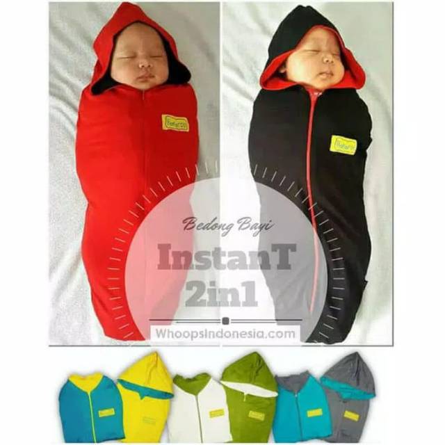 Bedong bayi instant 2in1 hanaroo nyaman lucu