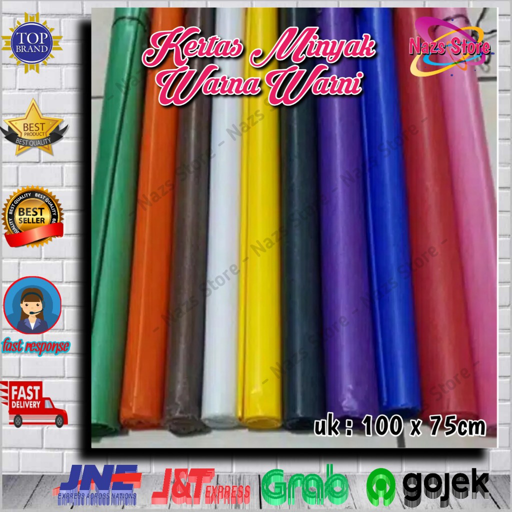 

Kertas Minyak Warna Warni Aneka Prakarya & Alas kue