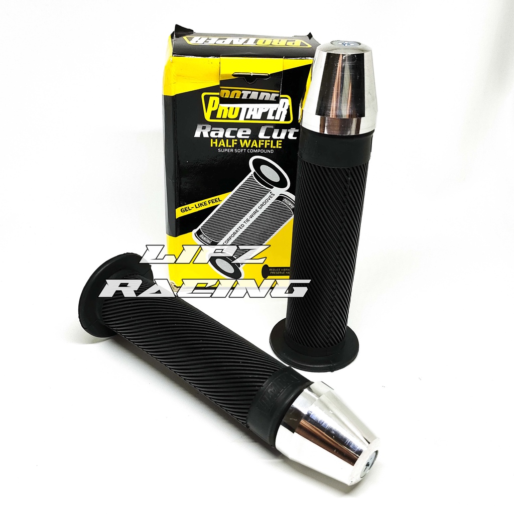 HANDGRIP PROTAPER PLAIN BLACK BAHAN EMPUK + JALU STANG CROME MODEL FU UNIVERSAL