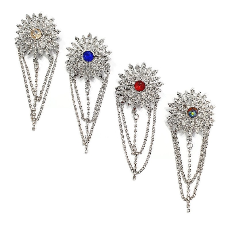 Bros Kebaya Flowie Satuan/Aksesoris kebaya modern / Bros kebaya modern kekinian-Glamour Silver