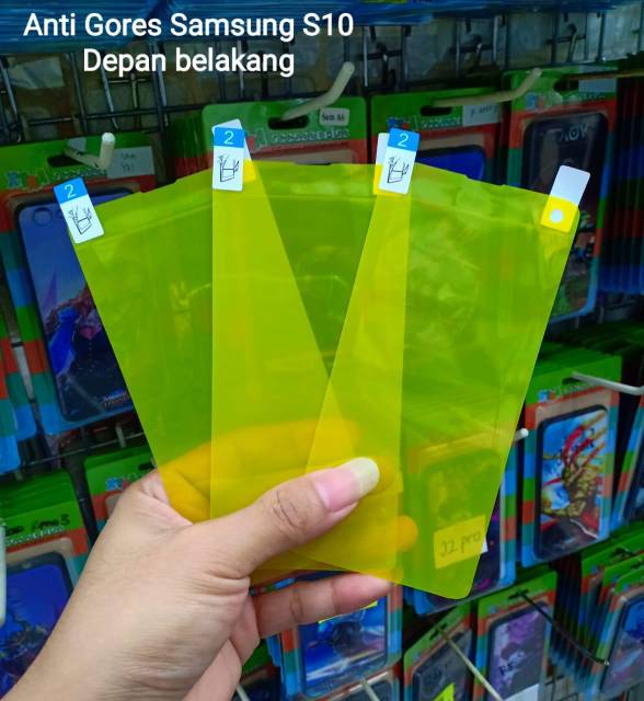 Anti Gores Plastik Samsung S10E 5.8&quot; Anti Shock Samsung S10 Lite G970 FULL COVER SET DEPAN BELAKANG