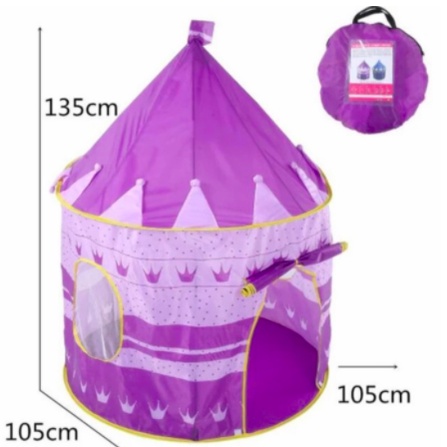 Tenda Istana Anak Bermain Camping Indoor Outdoor / Tenda Camping Castle Anak JUMBO / Tenda Praktis-TENT CASTLE UNGU NEW