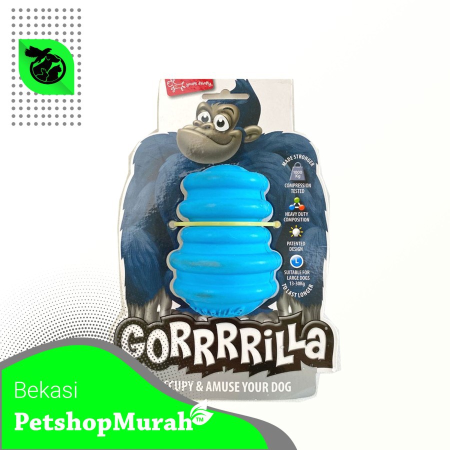 Mainan Gigitan Anjing GORRRRILLA Classic &amp; Banana Chewy Dog Toy GORILA