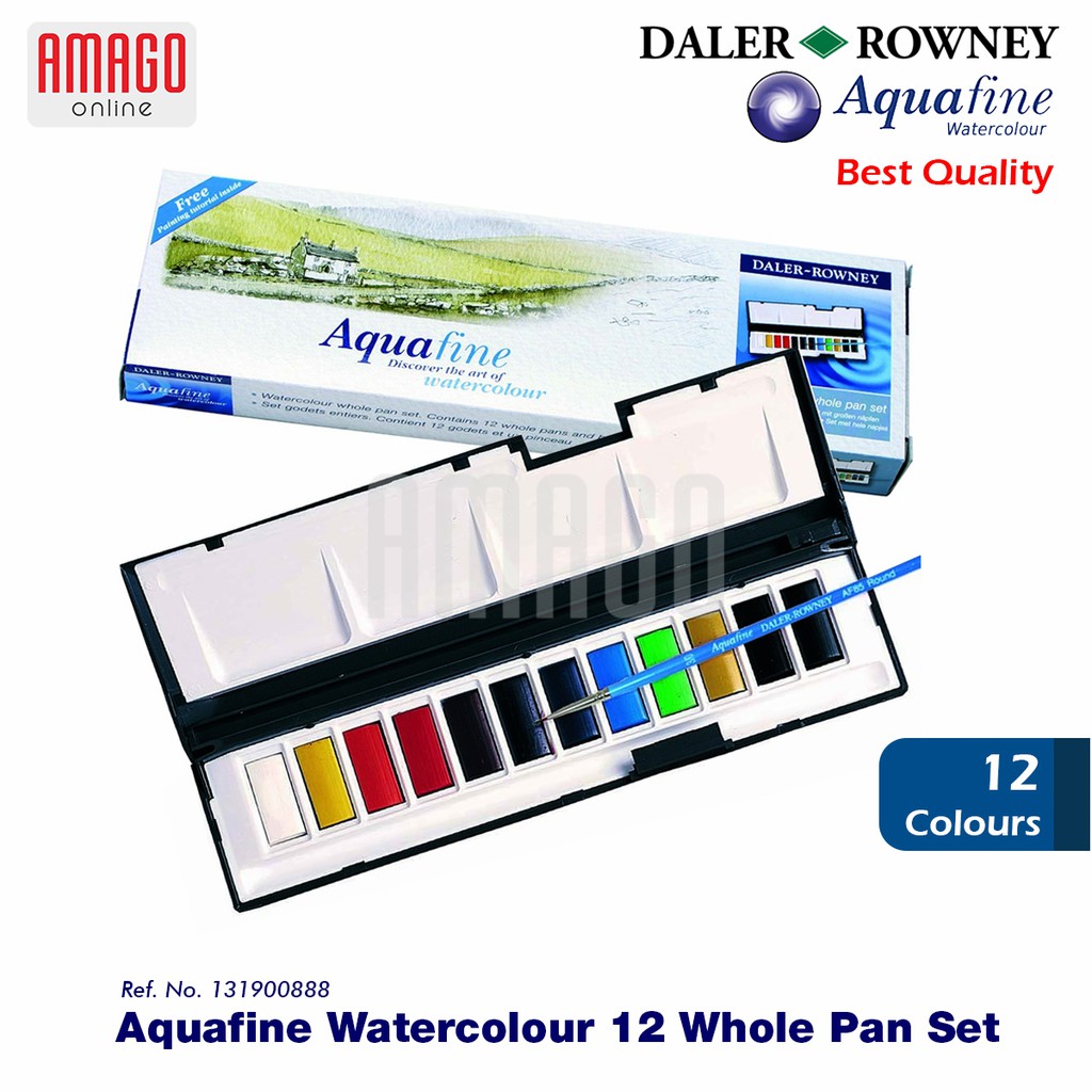 Jual Daler-Rowney - Aquafine 12 Whole Pan Watercolour - 131900888 Indonesia|Shopee Indonesia
