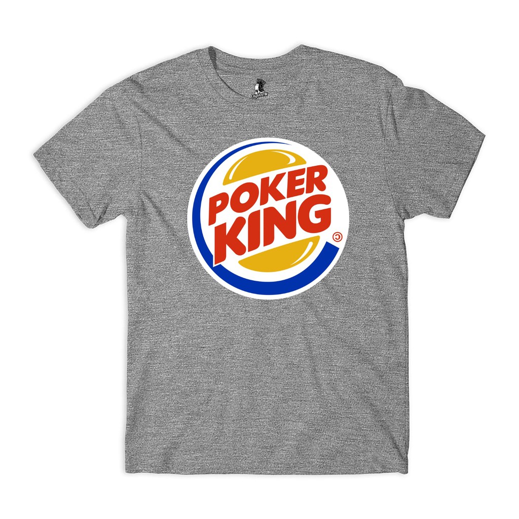 Tees kaos oblong Poker King Grey