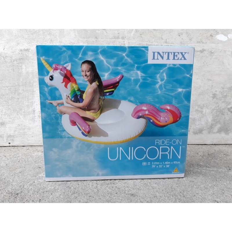 Pelampung Intex Unicorn Ride On Floaties - Ban Renang Anak Dewasa Kuda Pony