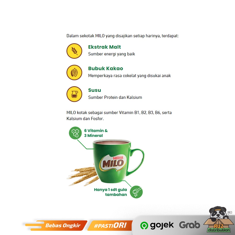 MILO 3 IN 1 ACTIV GO 35gr Renceng 10Pcs - Milo Sachet 3 IN 1 Renceng