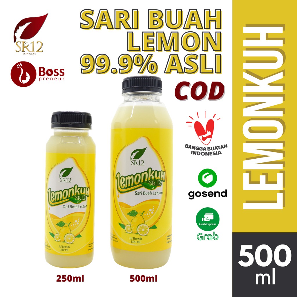 

SR12 LEMONKUH Sari Buah Lemon SR12 Imunitas Alami Buah Lemon Asli 99,96% 250ml 500ml BPOM Diet Alami | Mencerahkan Kulit | Anti Aging