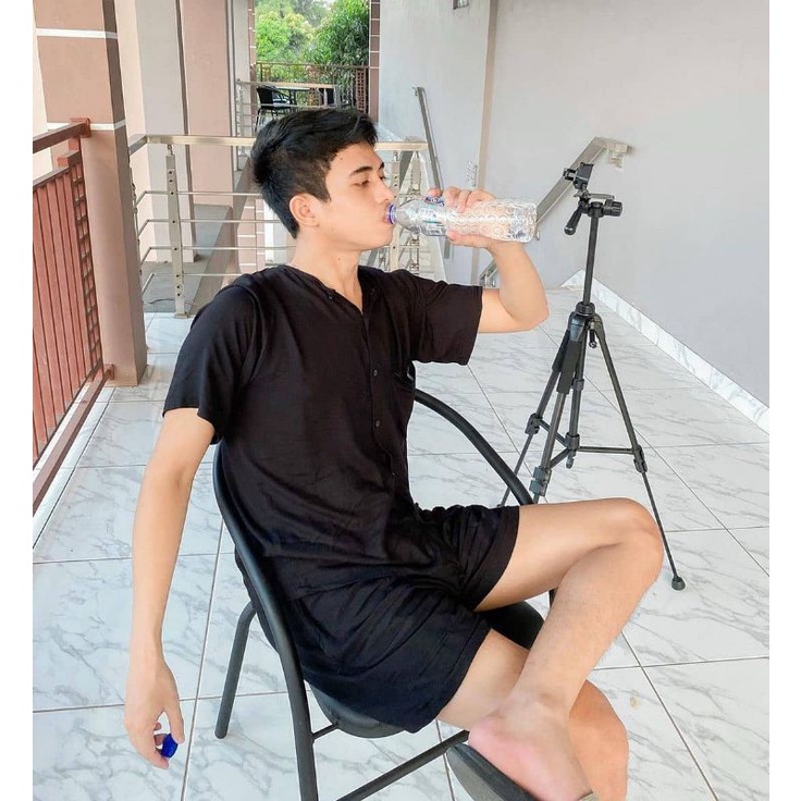 PIYAMA COWOK KATUN POLOS (13 WARNA)