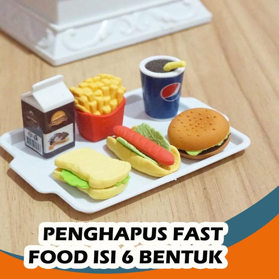 

Promo E7IHU SEPAKET PENGHAPUS FAST FOOD ISI 6 PCS PENGHAPUS KARAKTER MAKANAN UNIK LUCU KENTAG COLA B