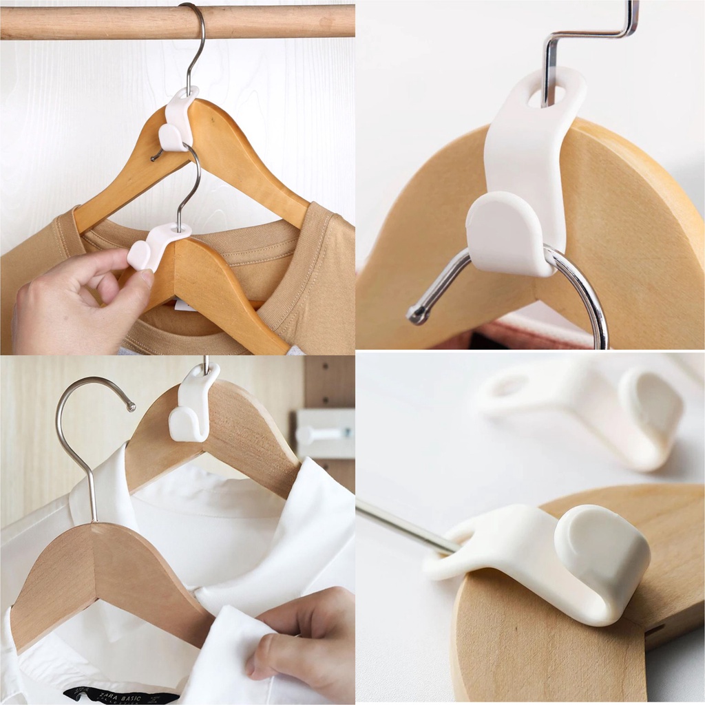 Gantungan baju pakaian Hook Pengait sambungan hanger Kait plastik Clothes Hanger Connector Hooks - 1 pcs