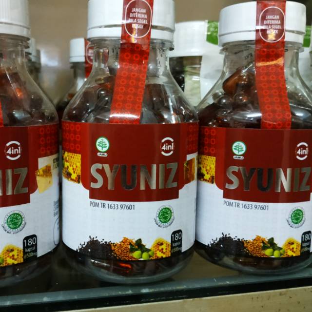 Syuniz 4 in 1 habbatussauda, minyak zaitun, propolis, Hulbah ( Fenugreek) for ASI BOOSTER 180 kapsul